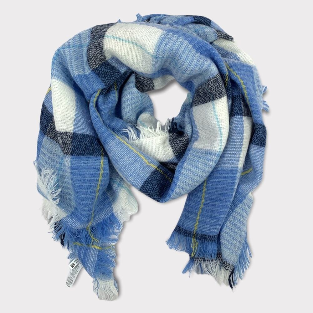 Aerie Plaid Fringe Oversized Blanket Scarf